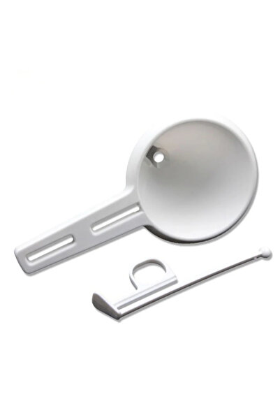 Choice أدوات قمع الخبز اليدوية القابلة للتعديل باللون الأبيض، موزع سائل الشوك...