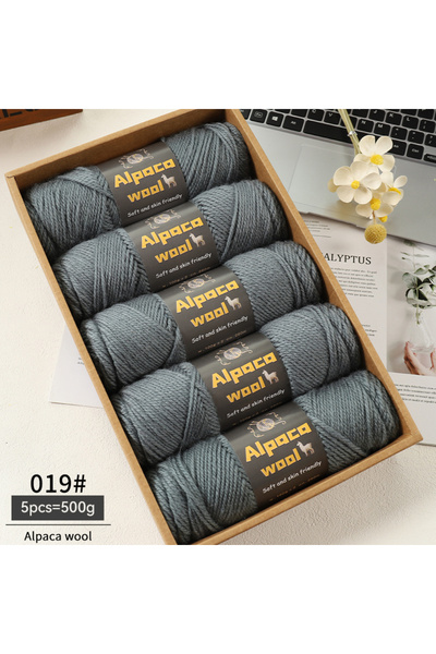 Choice 19 خيط حياكة سميك من صوف الألبكة 500 جرام 245 متعدد الألوان هدية أنيقة لفصل الخريف والشتاء