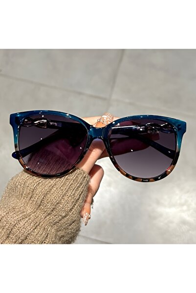 Choice نظارات شمسية نسائية زرقاء على شكل عين القطة، نظارات شمسية نسائية بتصميم فراشة عتيقة، نظارات شمسية نسائية عصرية لتسلق الجبال