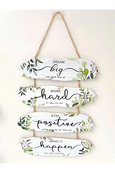 Choice guaipai -4 1pc Rustic Wooden Inspirational Hanging Festive Decor For Home & Gift, 3D Wall Art With R