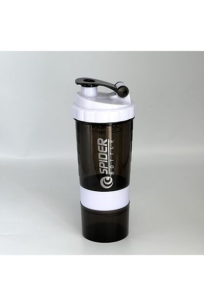 Choice 501-600ml Red 3 Layers Shaker Protein Bottle Powder Shake Cup Water Bottle Plastic Mixing Cup Body B