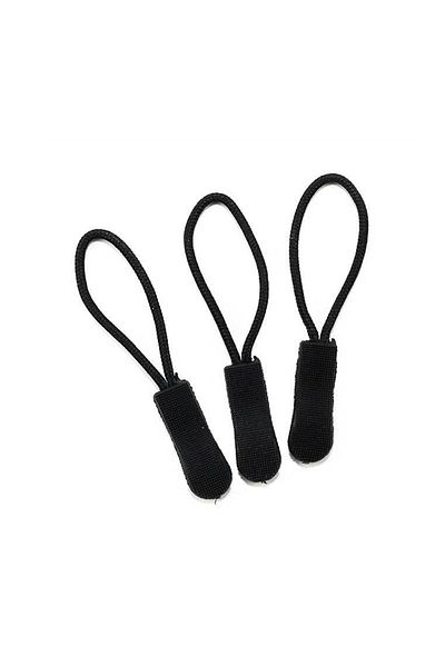 Choice Black100pcs Pull Rope Black Caterpillar Clothing Bag Zipper Head Rope Pull Tail Rope PVC Pull Head R