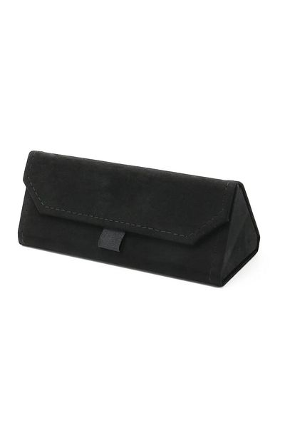 Choice black European Hot velvet triangle folding glasses Women case Elegant sunglasses case men soft noble