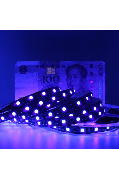 MJJC 3m Non-Waterproof IP20 Black PCB UV LED Strip 12V SMD5050 Waterproof LED Strip Light 1M 2M 3M 4M 5M