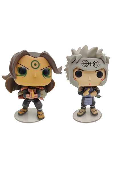 Funko حوالي 10-11.5 سم، عبوتان من الرسوم المتحركة بدون صندوق، عبوتان من شخصيات هاشيراما وتوبيراما من الفينيل، مجموعة دمى لطيفة