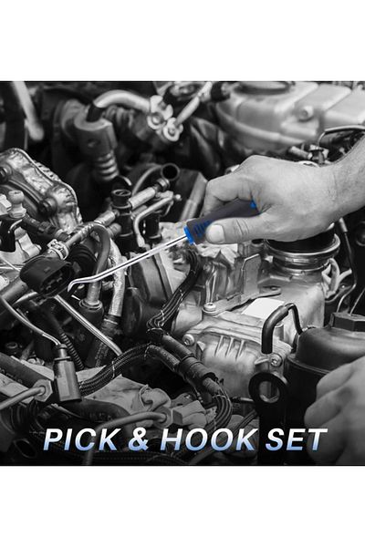 Choice 4PCS 165mm Blue Car Oil Seal Screwdriver Set Hose Removal Hook Set O-Ring Seal Gasket Puller Remo...