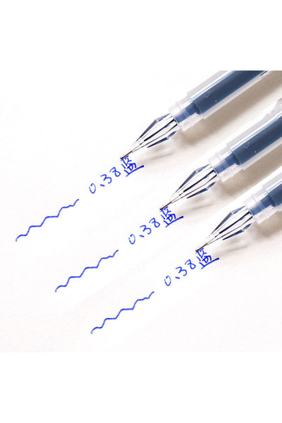 Choice 3 قطع زرقاء 3 قطع/مزيج قلم جل بطرف ماسي رفيع 0.38 مم سعة كبيرة حبر أسو...