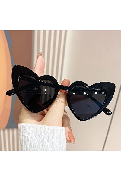 Choice نظارات شمسية سوداء ورمادية بتصميم ريترو بوز لوف للنساء، نظارات شمسية ر...