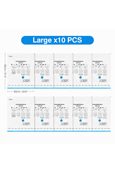 Choice 10 قطع فقط من أكياس XL، 1-15 قطعة من أكياس التخزين الفراغية العالمية م...