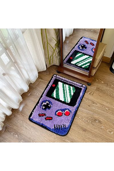 Choice 60X40 CM LAKEA Hand-held Game Device Tufted Rug GameRoom Funny Childhood Memories Flocking Carpet Fl