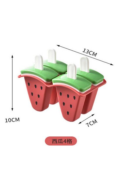 Choice 12.5x7x11cm Black Ice Cream Mold With Cover Watermelon Shape Mold Diy Homemade Ice Popsicle Mould Fr