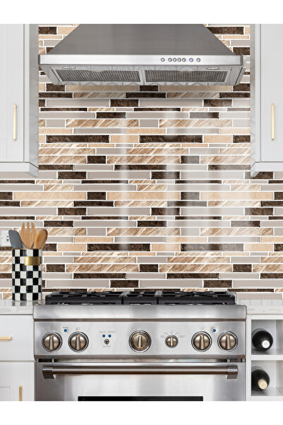 Choice CF-BP12P1130-056-CC 12 قطعة من ملصقات المطبخ الكلاسيكية الرخامية الكري...