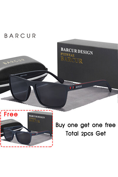Choice RedGrayVBlack BARCUR Design Men Polarized Sunglasses Light Weight Spor...