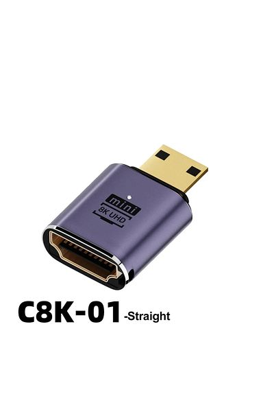 Choice C8K-01-Straight HDMI-Compatible Adapter 90 270 Degree Right Angle Male to Female Converter 8K HD Con