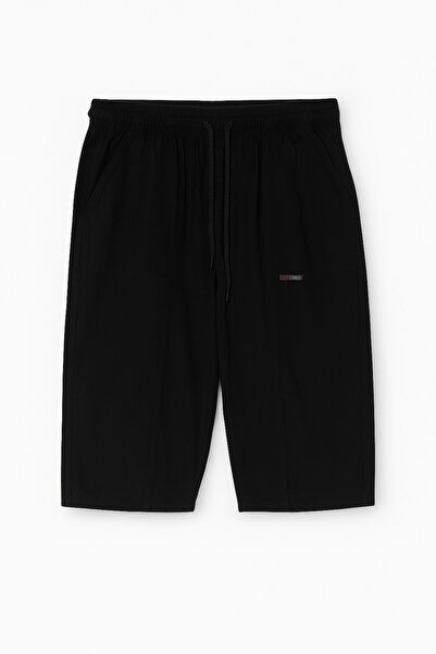 nacar çarşı Erkek Pamuk Ham Bez Kapri – Yüksek Bel, Lastikli Bel, Rahat Kalıp Yazlık Şort