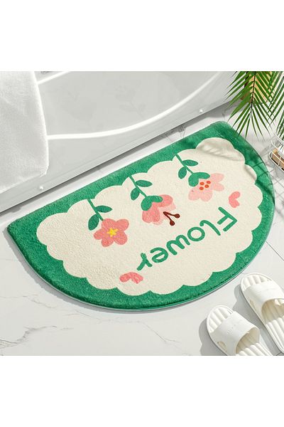 Choice 40cmx60cm Spring flowers bloom Soft Floor Mats Small Fresh Text Flowers Rugs Home Entrance Carpet Be