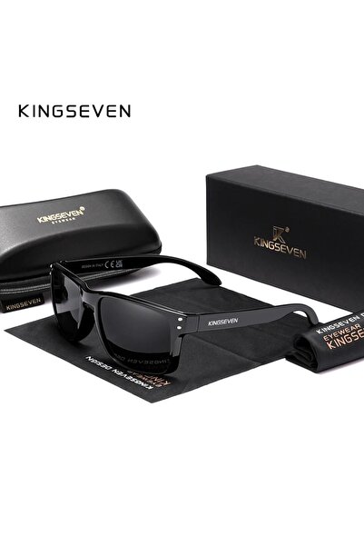 Choice نظارات شمسية KINGSEVEN مستطيلة كلاسيكية سوداء ورمادية TR90 مستقطبة للن...