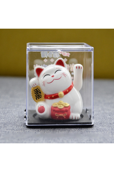 Choice قطة الحظ البيضاء 23065C تعمل بالطاقة الشمسية، قطة تلوح بالطاقة الشمسية...