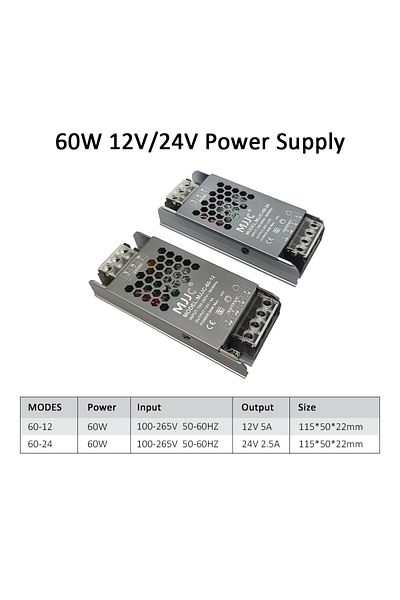 Choice 400W 12V Power Supply DC 24V 12V LED Driver Adapter Transformer AC 220V 230V 110V Converter 60W 100W