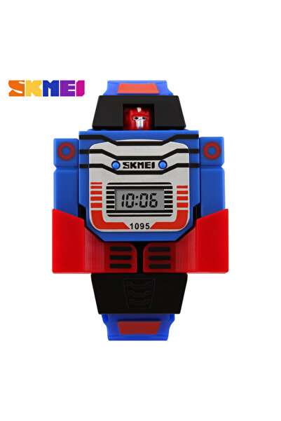 Choice ساعات أطفال زرقاء LED رقمية للأطفال ساعات رياضية كرتونية روبوتية ألعاب...