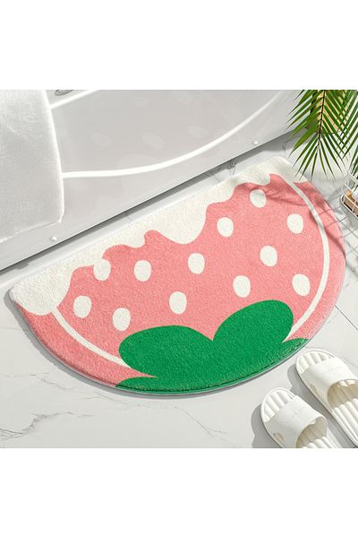 Choice 40cmx60cm Sweet strawberry Soft Floor Mats Small Fresh Text Flowers Rugs Home Entrance Carpet Bedroo