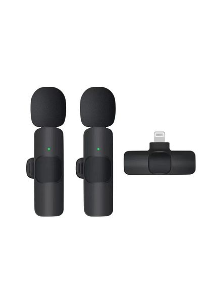 Choice Ios 1in2-K1 Mini Wireless Microphone for mobile phones Wireless Lavalier Microphone for iPhone Video