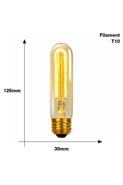 YNL Dimmable 220V T10 Filament Retro Edison Bulb E27 220V 110V 40W ST64 G80 G95 T10 T45 Dimmable Ampoule