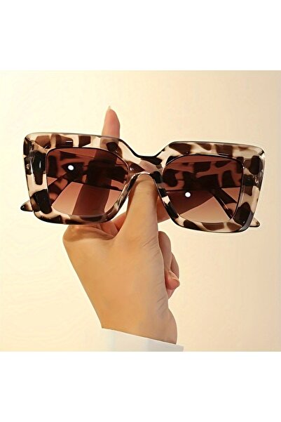 Choice نظارات شمسية كبيرة الحجم بتصميم فهد للنساء، نظارات أنيقة بإطار كبير، م...