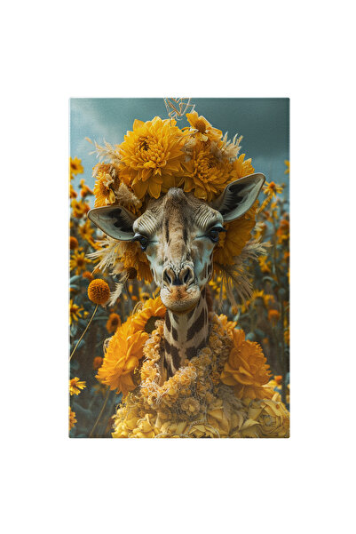 StoryGift Romania Tablou Canvas Grația Și Frumusețea Girafei Înbăiată În Flor...