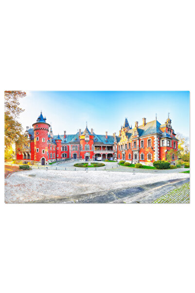 StoryGift Romania Tablou Canvas Peisaj De Toamna Uimitor Cu Palatul Plawniowi...