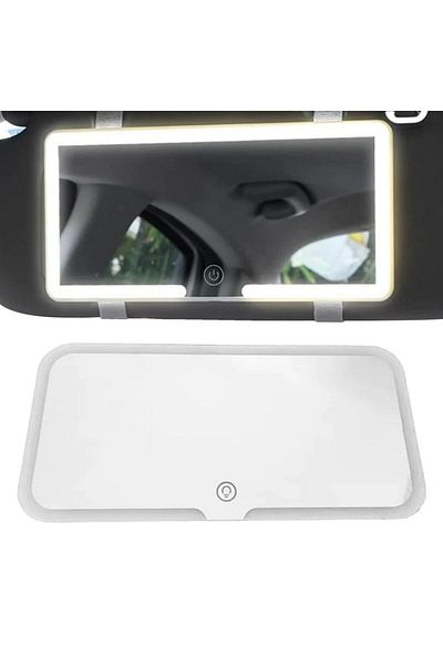Choice White LED Car Sun Visor Vanity Mirror Travel Makeup Mirror with 3 Light Modes 60 LEDs Car Vanity Mir