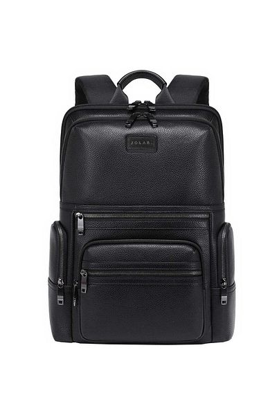 JOLAR. Smart backpack, for 15.6 inch laptop, with USB TYPE-C port, made of genuine leather, JOLAR. KB02330
