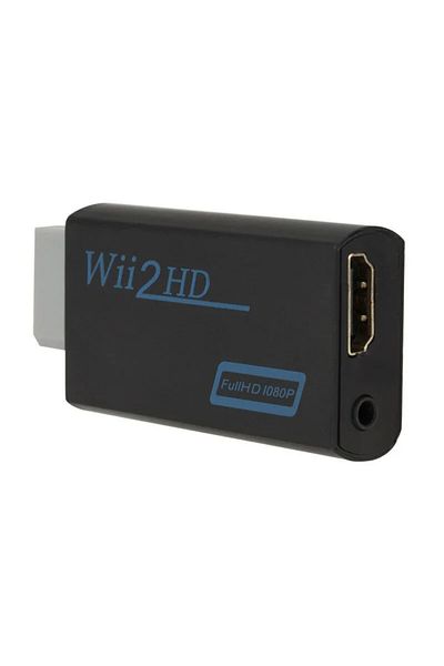 DIKELANG Black Wii To HDMI-Compatible Converter 1080P Full HD Adapter Connector 3.5mm Video Audio for PC HDTV
