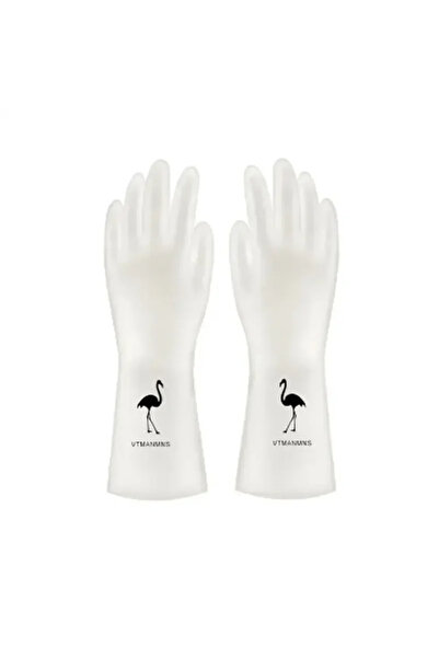 Choice قفازات تنظيف من اللاتكس متينة ومقاومة للماء بتصميم فلامنغو M D003-1 لأ...