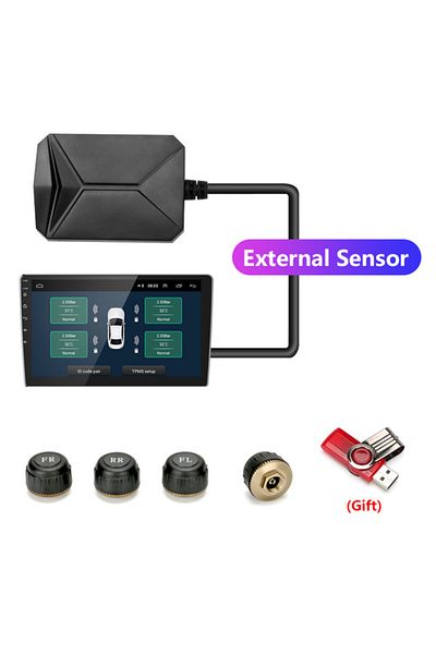 Choice External sensor Srnubi Android TPMS for Car Radio DVD Player Tire Pressure Alarm Monitoring System S