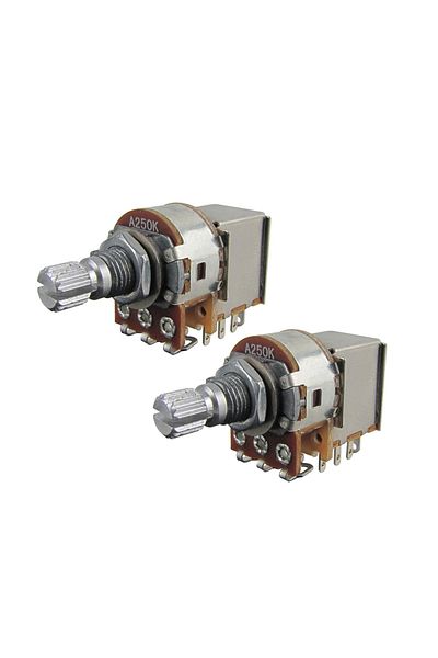 Choice A250K FLEOR 2PCS Push Pull Potentiometers Short Shaft Guitar Pots 500K /250K for Electric Guitar Bas