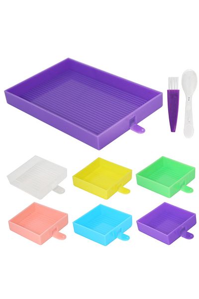 Choice FG-Mix 1pc 6 Grids Palette Diamond Painting Accessory Tray Kits Large Capacity Plate Tool Nail Art B