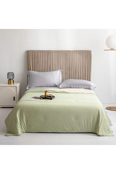Choice 200x230cm fruit green Air Condition Comforter for Summer Pure Color Ice Silk Cooling Blanket Lightwe