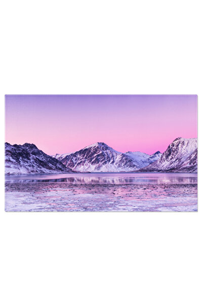 StoryGift Romania Tablou Canvas Culmea Muntelui Si Reflectia In Apa Lacului, ...