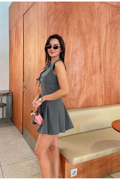 Deppot Grey Breast Tie Plired Pinterest Double Short Dress