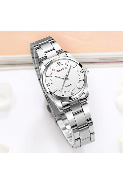 Choice ساعة نسائية فاخرة 310-B مقاس 29 مم من الفولاذ المقاوم للصدأ وحجر الراي...