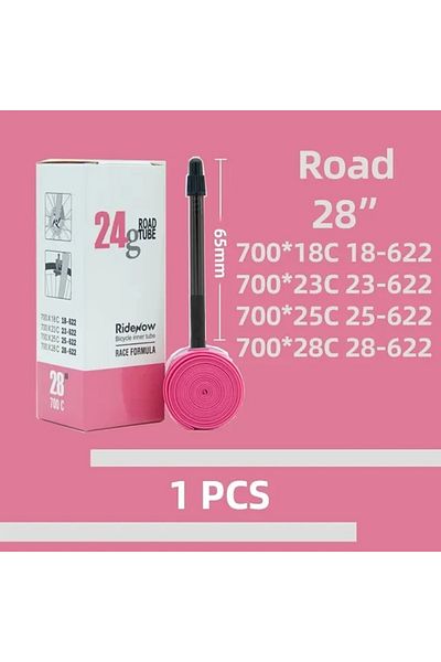 CYCLAMI Presta Valve 700c 65MM RideNow Aluminum Valve Bike Inner Tube Ultralight 700C Road Bicycle TPU Tire
