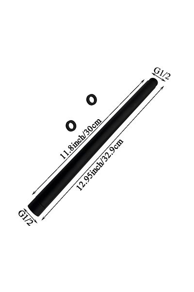 Bourdillat 30cm Black 10/15/20/25/30cm Shower Head Extension Arm G1/2 , Shower Head Extender Water Outlet Durab