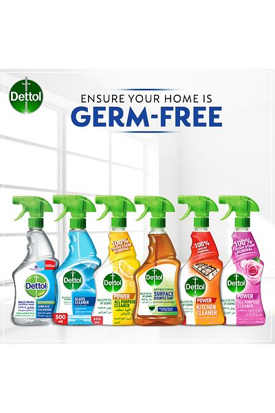 Dettol All Purpose Spray Lemon 500mlx3 Kitchen Cleaner Orange 500mlx3