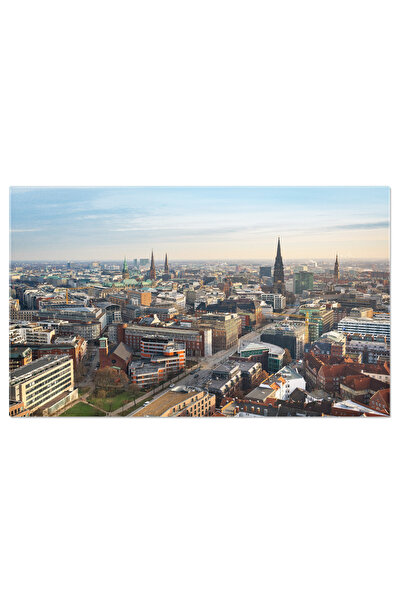 StoryGift Romania Tablou Canvas Vedere Aeriana A Hamburgului Cu Turnurile Bis...
