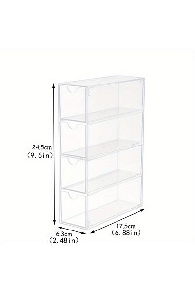 DUTRIEUX WHITE Transparent drawer-type glasses storage box, sunglasses display rack