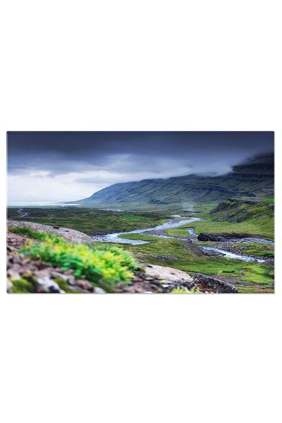 StoryGift Romania Tablou Canvas Peisaj In Islanda, Loc Faimos, Rau, Natura, Stanci, Nordic 2689