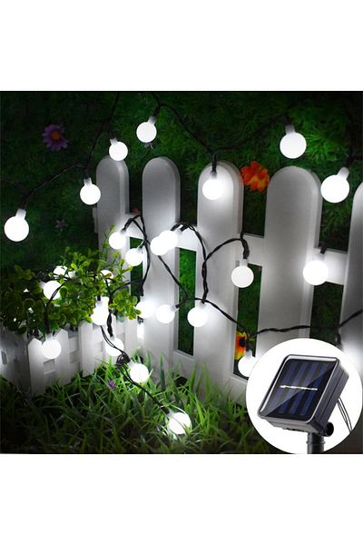 Choice 12m 100leds White 100led Ball Garland Fairy Lights String Outdoor Lamp Christmas Lights Holiday Part