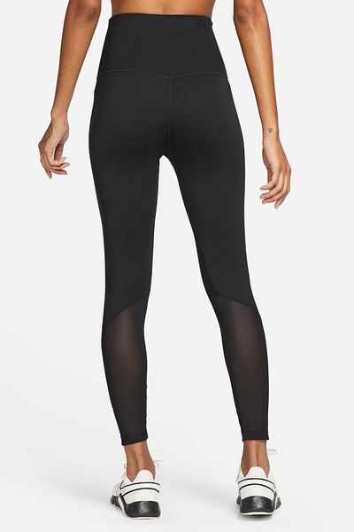 Nike One Dri Fit High Rise 7/8 Lungime Leggings de antrenament pentru femei, cu 2 buzunare, negri
