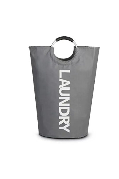 Choice Light Grey 90L Large Laundry Basket, Collapsible Laundry Bag, Freestan...